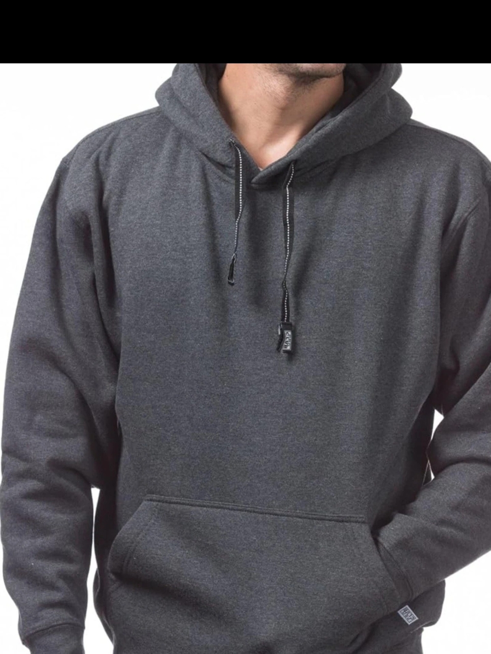 Men's Pro Club Gray Pullover Hoodie - Heavyweight Fleece Hoodie 2XL NWOT